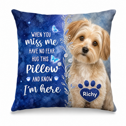 Personalized Pet Memorial Photo Pillow All Over Printed - Dog Remembrance Sympathy Gift for Pet Owners - Image 1
