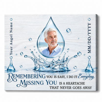 Personalized Memorial Wall Canvas for Loss of Loved One Remembrance Sympathy Gift - Image 1