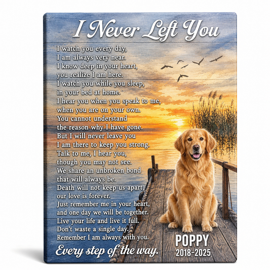 Personalized Pet Memorial Canvas Wall Art - Custom Dog Photo Print - Dog Loss Sympathy Gift - Image 1