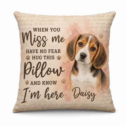 Personalized Pet Memorial Photo Pillow - Custom Dog Remembrance Sympathy Gift for Dog Owners - Image 1