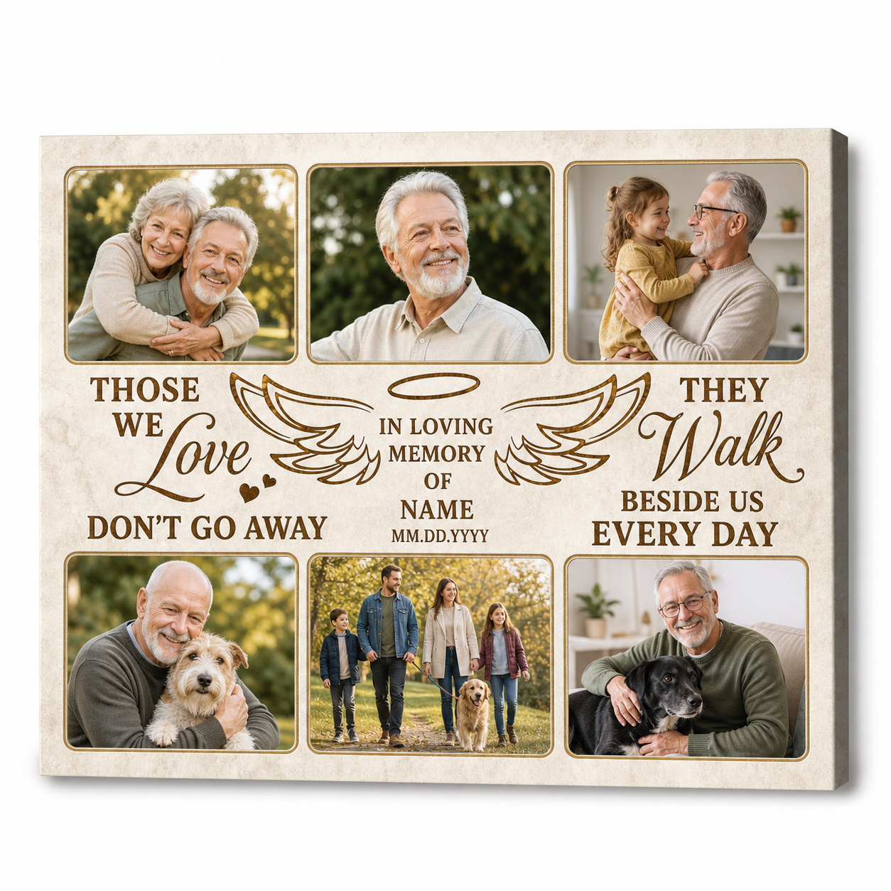 Personalized Memorial Photo Collage Wall Canvas In Loving Memory Remembrance Gift - Image 1