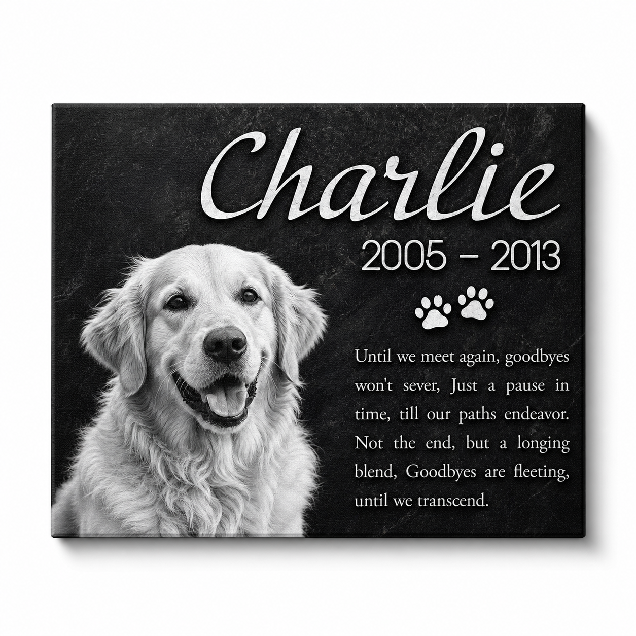 Personalized Dog Memorial Canvas Wall Art – Custom Pet Loss Remembrance Gift - Image 1