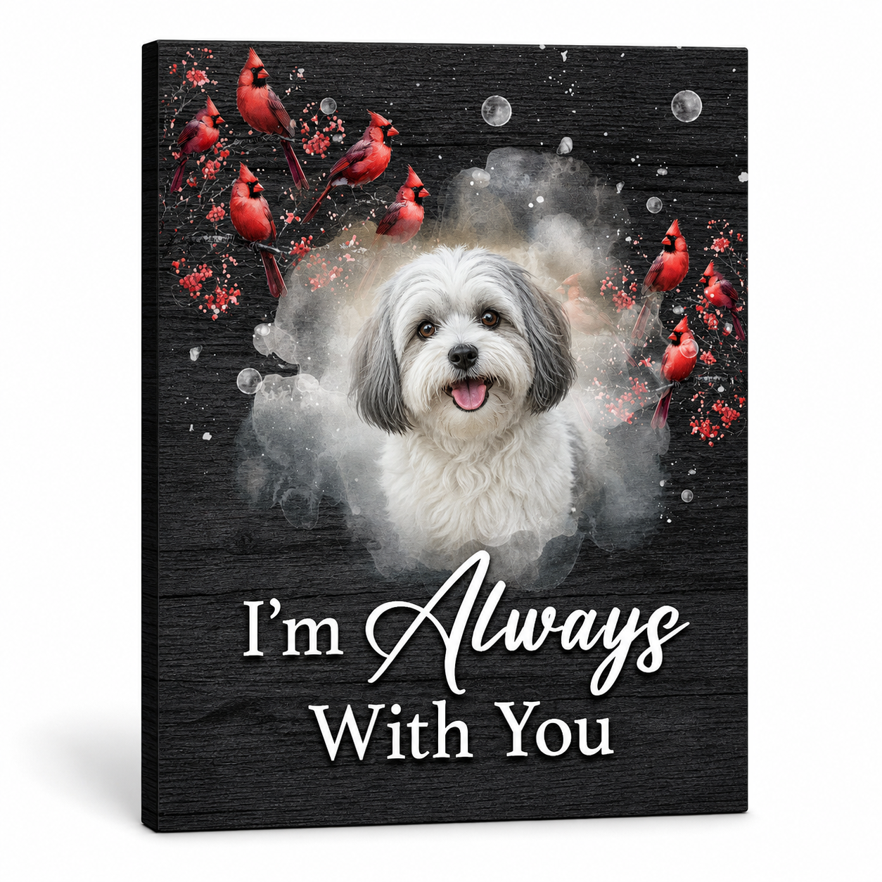 Personalized Pet Memorial Wall Canvas Cardinal Bird I'm Always With You - Image 1