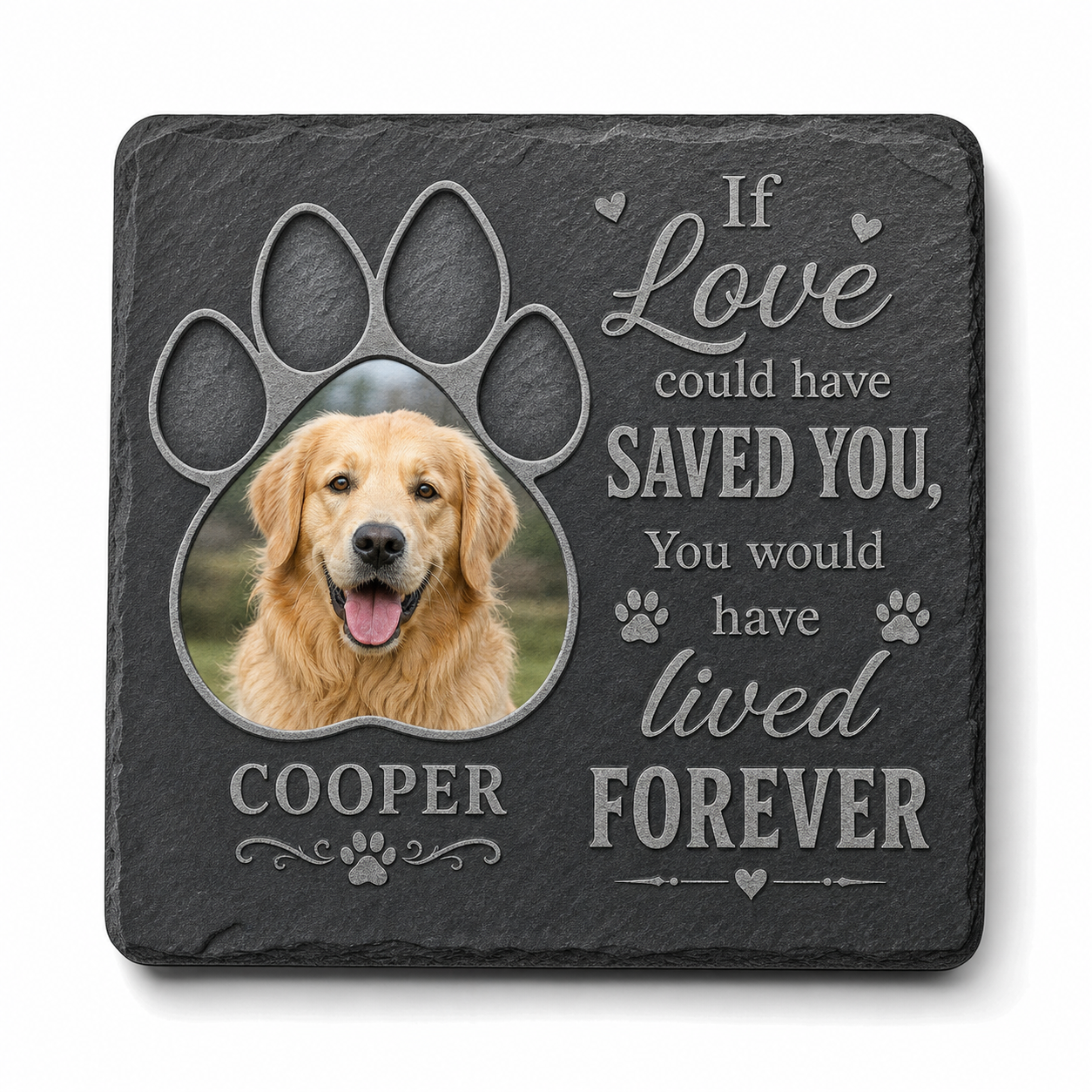 Personalized Pet Memorial Garden Stone Rectangle – Dog Loss Grave Marker Gift - Image 1 | VNMGSREPR1-6IN-EHIEU_AI_0425 VNMGSREPR1-8IN-EHIEU_AI_0425