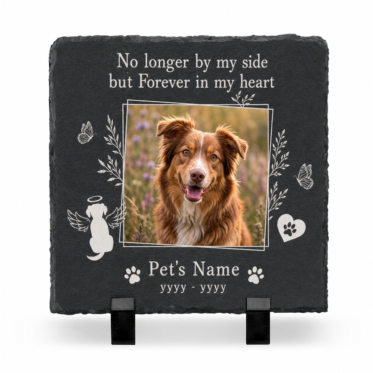 Personalized Pet Memorial Garden Stone – Dog Cat Graves Photo Keepsake Gift - Image 1 | VNMGSREPR1-6IN-EHIEU_AI_0489 VNMGSREPR1-8IN-EHIEU_AI_0489
