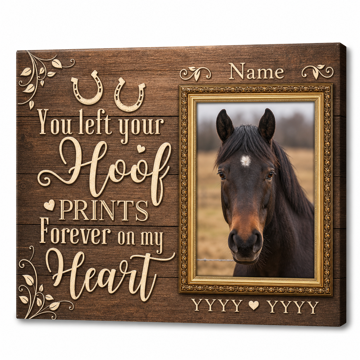 Personalized Horse Memorial Wall Canvas In Loving Memory Sympathy Gift - Image 1
