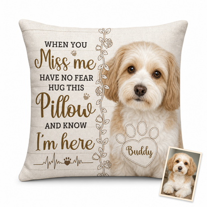 Personalized Pet Memorial Photo Pillow - Dog Loss Sympathy Gift for Pet Owners & Dog Lovers - Image 1