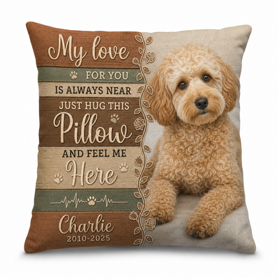 Personalized Pet Memorial Pillow Custom Photo Dog Loss Remembrance Sympathy Gift - Image 1 | PAOV-12X12-EHIEU_AI_0233 PAOV-18X18-EHIEU_AI_0233