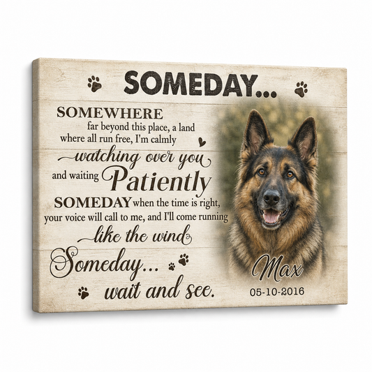 Personalized German Shepherd Memorial Wall Canvas - Dog Loss Remembrance Keepsake Gift - Image 1