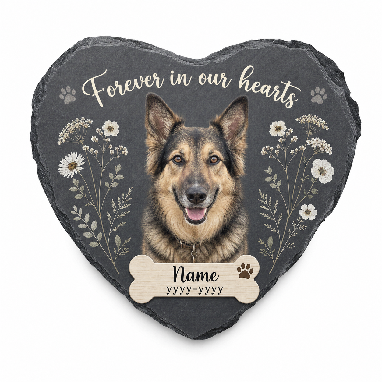 Personalized Pet Memorial Slate Stone with Photo, Custom Dog Loss Gift - Image 1 | VNMGSREPR1-6IN-EHIEU_AI_0468 VNMGSREPR1-8IN-EHIEU_AI_0468