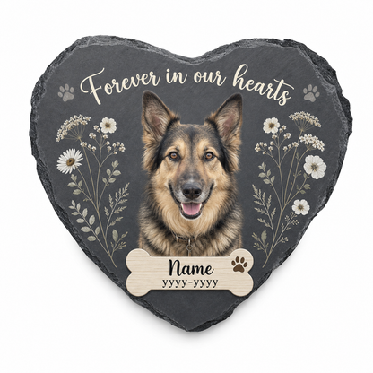Personalized Pet Memorial Slate Stone with Photo, Custom Dog Loss Gift - Image 1 | VNMGSREPR1-6IN-EHIEU_AI_0468 VNMGSREPR1-8IN-EHIEU_AI_0468