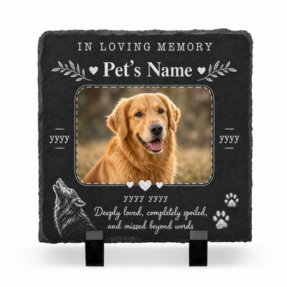 Personalized Pet Photo Memorial Garden Stone - Dog Loss Grave Decoration Gift - Image 1 | VNMGSREPR1-6IN-EHIEU_AI_0488 VNMGSREPR1-8IN-EHIEU_AI_0488