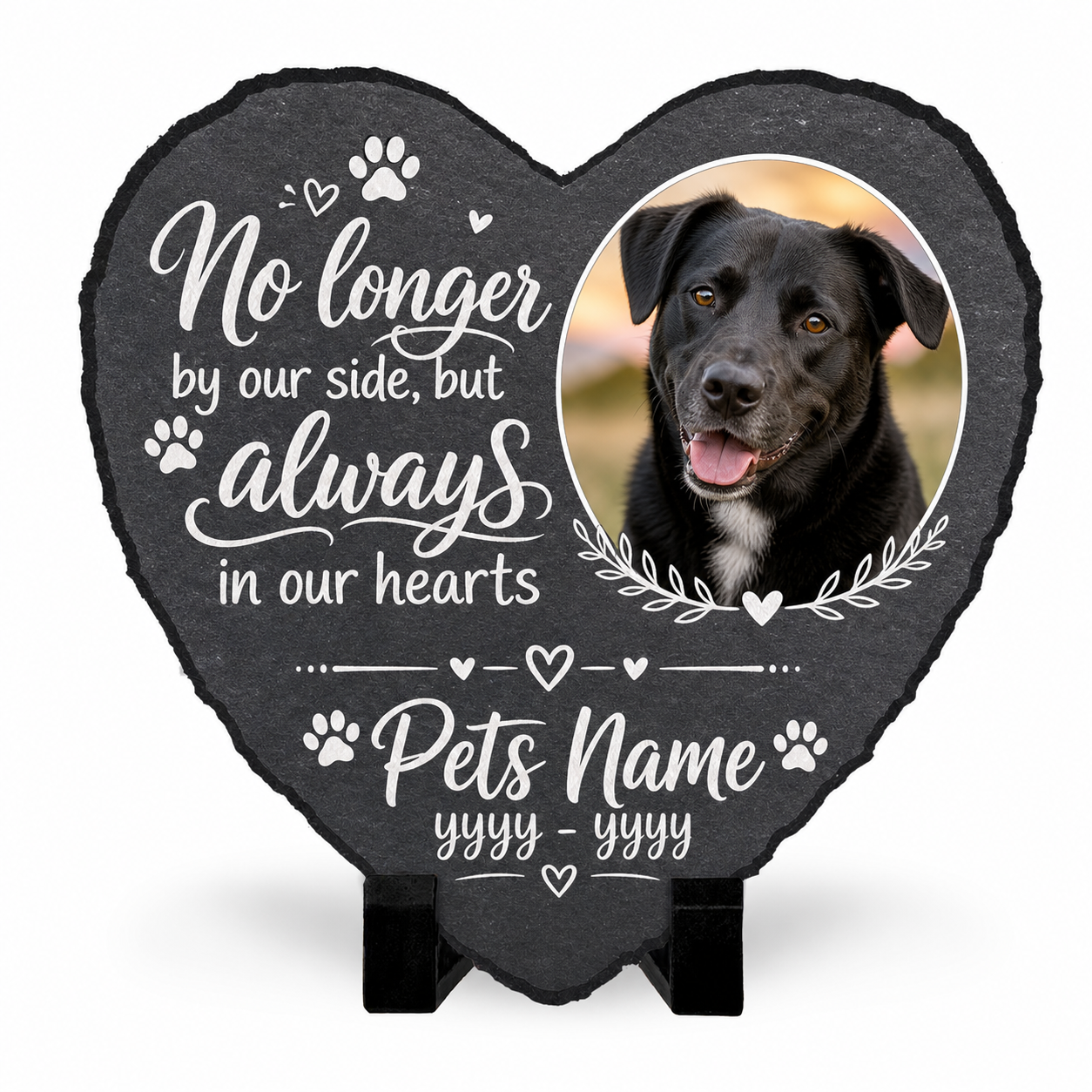 Personalized Pet Memorial Garden Stone – Custom Photo Slate Plaque Dog Loss Gift - Image 1 | VNMGSREPR1-6IN-EHIEU_AI_0469 VNMGSREPR1-8IN-EHIEU_AI_0469