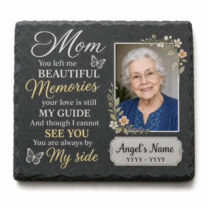 Personalized Mom Memorial Garden Stone with Photo, Sympathy Gift Loss of Mother - Image 1 | VNMGSREPR1-6IN-EHIEU_AI_0461 VNMGSREPR1-8IN-EHIEU_AI_0461