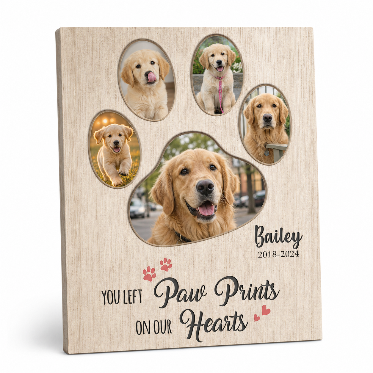 Personalized Dog Memorial Wall Canvas Pet Photo Collage Gone But Never Forgotten Gift - Image 1