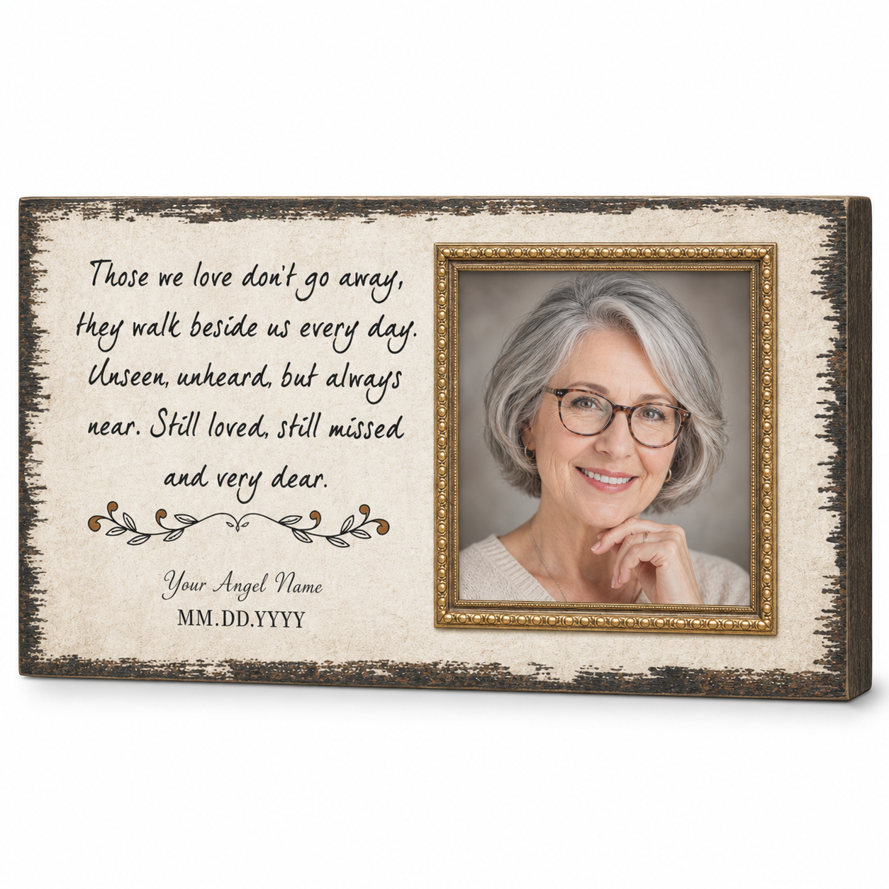 Personalized Memorial Photo Canvas Wall Art – Sympathy Gift for Loss of Loved One - Image 1