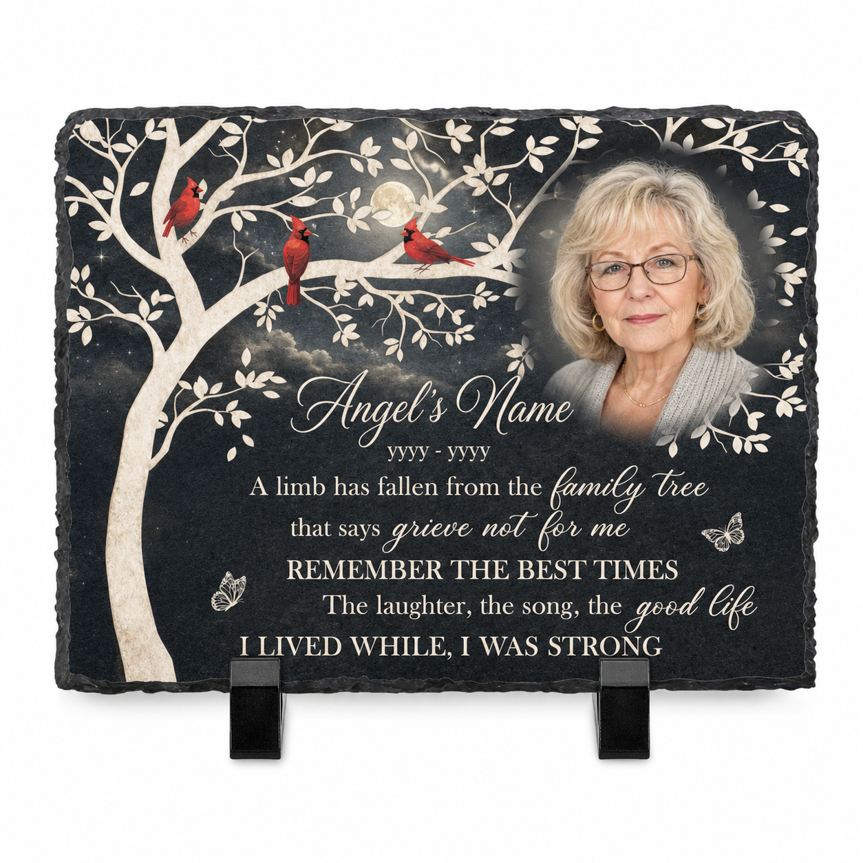 Personalized A Limb Has Fallen Memorial Garden Stone Custom Photo – Sympathy Gift - Image 1 | VNMGSREPR1-6IN-EHIEU_AI_0438 VNMGSREPR1-8IN-EHIEU_AI_0438