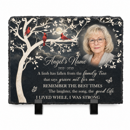 Personalized A Limb Has Fallen Memorial Garden Stone Custom Photo – Sympathy Gift - Image 1 | VNMGSREPR1-6IN-EHIEU_AI_0438 VNMGSREPR1-8IN-EHIEU_AI_0438
