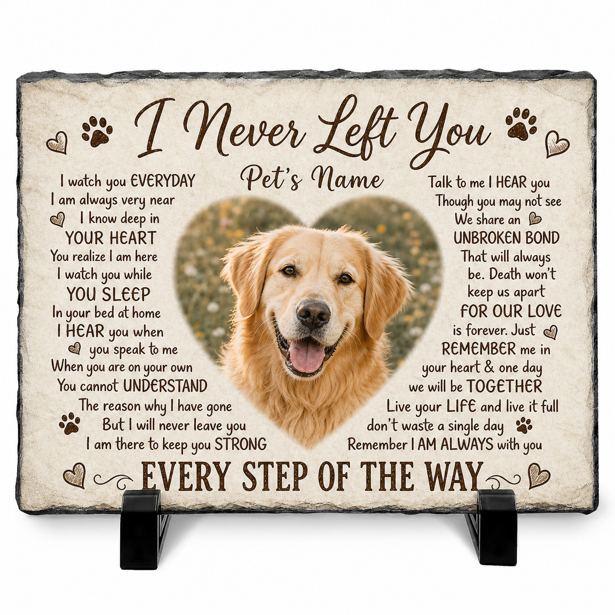 Personalized Pet Memorial Garden Stone with Photo – Dog Loss Remembrance Plaque - Image 1 | VNMGSREPR1-6IN-EHIEU_AI_0483 VNMGSREPR1-8IN-EHIEU_AI_0483
