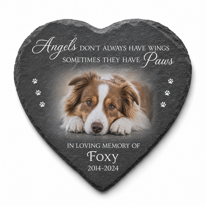 Personalized Pet Memorial Garden Stone – Custom Heart Dog Loss Grave Marker Gift - Image 1 | VNMGSREPR1-6IN-EHIEU_AI_0408 VNMGSREPR1-8IN-EHIEU_AI_0408