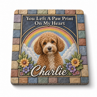 Personalized Pet Memorial Garden Stone with Photo – Dog Loss Sympathy Gift - Image 1 | VNMGSREPR1-6IN-EHIEU_AI_0421 VNMGSREPR1-8IN-EHIEU_AI_0421