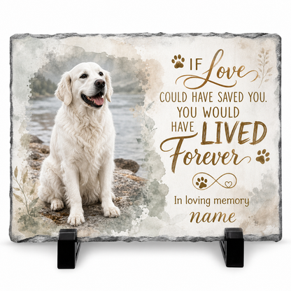 Personalized Dog Memorial Garden Stone Rectangle Slate Plaque – Pet Loss Gift - Image 1 | VNMGSREPR1-6IN-EHIEU_AI_0473 VNMGSREPR1-8IN-EHIEU_AI_0473