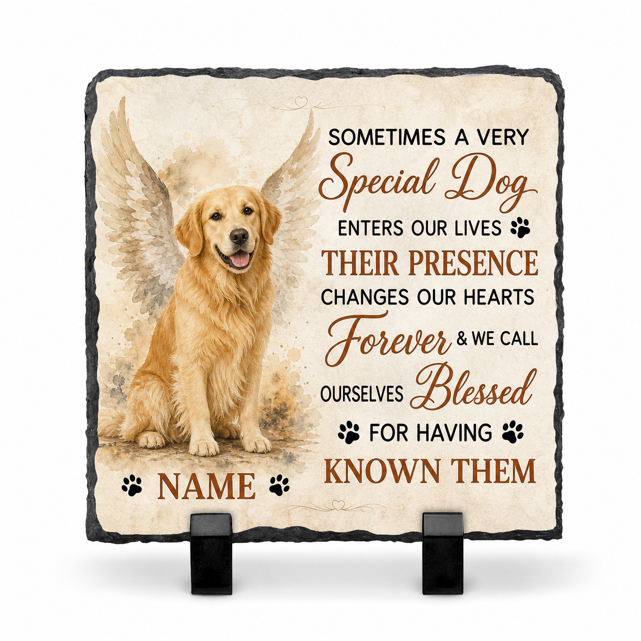 Personalized Sometimes A Very Special Dog Memorial Slate Plaque – Pet Loss Gift - Image 1