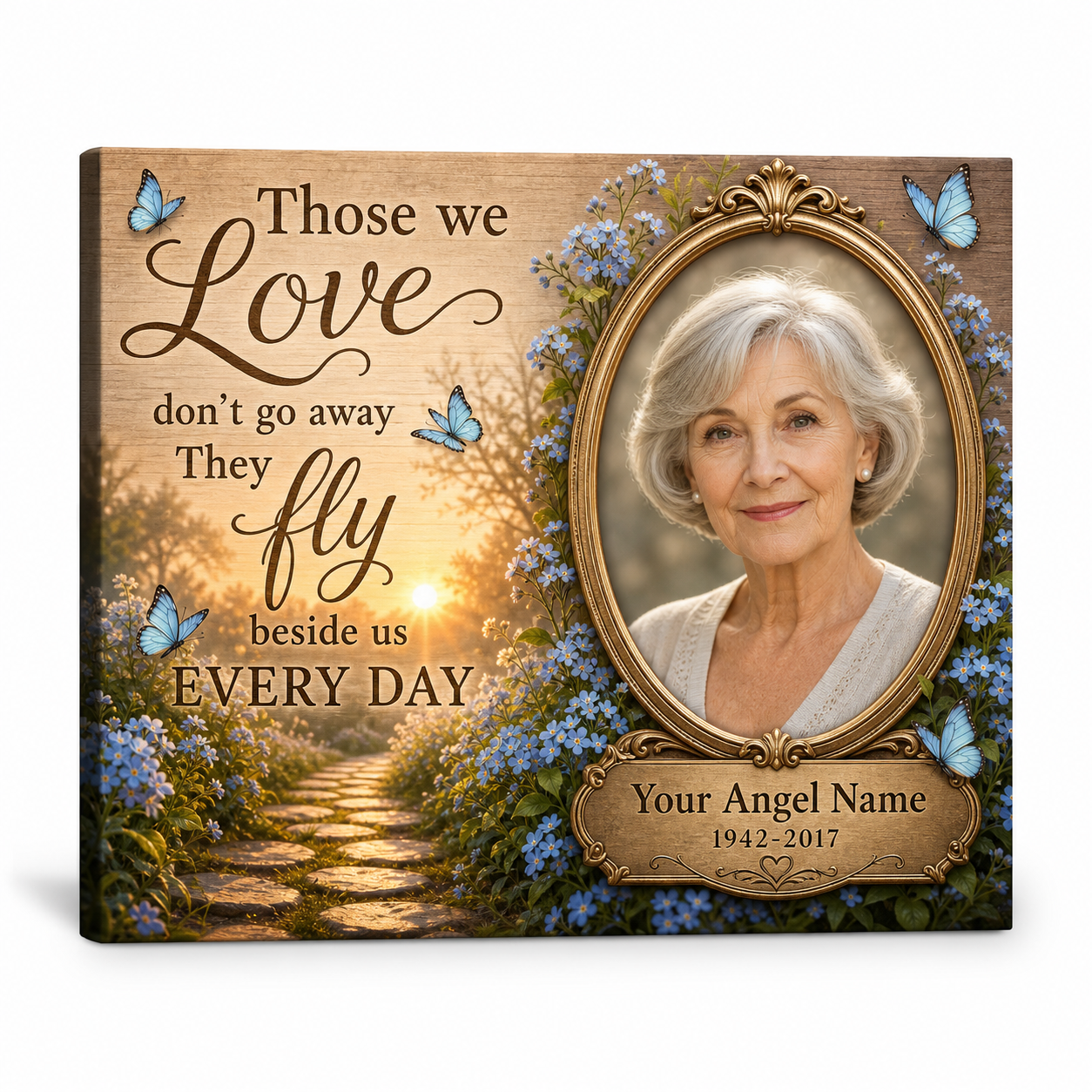 Personalized Memorial Wall Canvas Custom Photo Remembrance Gift for Loss of Loved One - Image 1