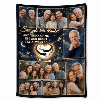 Personalized Memorial Photo Fleece Blanket - In Loving Memory Sympathy Gift for Family - Image 1