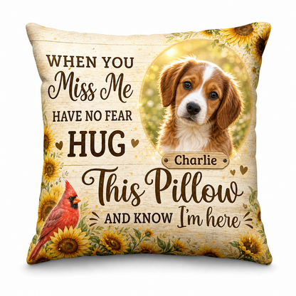 Personalized Pet Memorial Pillow with Photo - Custom Dog Loss Sympathy Keepsake Gift - Image 1