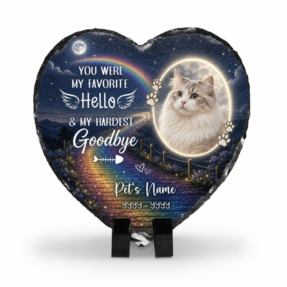 Personalized Pet Memorial Heart Slate Stone with Custom Photo – Cat Dog Loss Gift - Image 1 | VNMGSREPR1-6IN-EHIEU_AI_0435 VNMGSREPR1-8IN-EHIEU_AI_0435