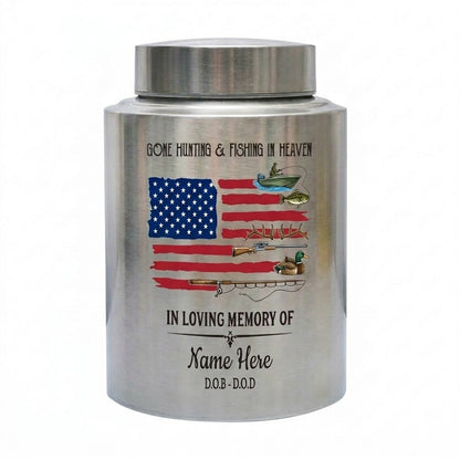 Personalized Bass Fishing Cremation Urns for Human Ashes Stainless Steel Hunter Fisherman Remembrance Sympathy Condolence Gift Large 7.5x5.1 Memorial Keepsake Urn, Memorial Gift, In Loving Memory - Image 1