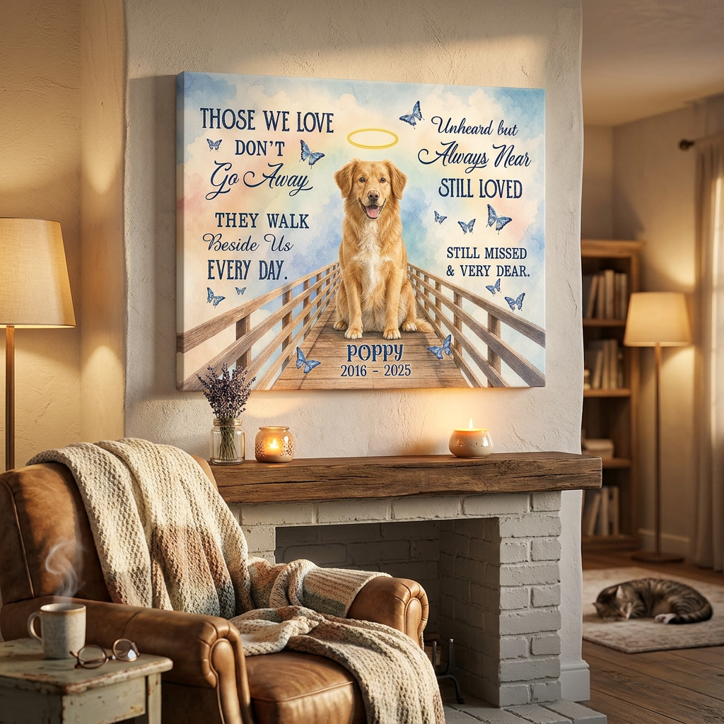 Personalized Pet Memorial Wall Canvas with Photo, Name & Years - Dog Loss Sympathy Gift - Image 2 | WCV-12X8-EHIEU_AI_0042 WCV-14X11-EHIEU_AI_0042 WCV-18X12-EHIEU_AI_0042 WCV-20X16-EHIEU_AI_0042 WCV-24X16-EHIEU_AI_0042 WCV-24X20-EHIEU_AI_0042 WCV-30X20-EHIEU_AI_0042 WCV-30X24-EHIEU_AI_0042 WCV-36X24-EHIEU_AI_0042 WCV-40X30-EHIEU_AI_0042