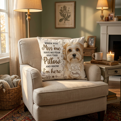Personalized Pet Memorial Photo Pillow, Custom Dog Name Throw Pillow, Dog Loss Sympathy Gift - Image 2