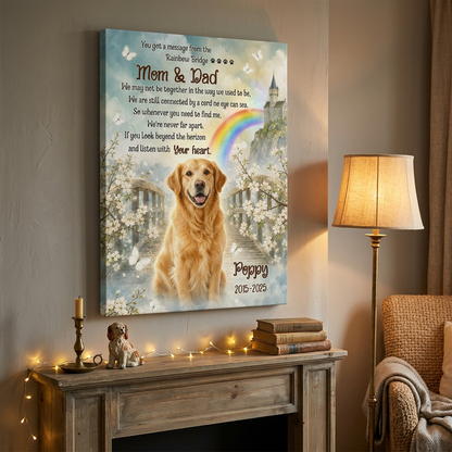 Personalized Pet Memorial Canvas Wall Art - Dog Loss Rainbow Bridge Sympathy Gift - Image 2 | WCV-12X8-EHIEU_AI_0026 WCV-14X11-EHIEU_AI_0026 WCV-18X12-EHIEU_AI_0026 WCV-20X16-EHIEU_AI_0026 WCV-24X16-EHIEU_AI_0026 WCV-24X20-EHIEU_AI_0026 WCV-30X20-EHIEU_AI_0026 WCV-30X24-EHIEU_AI_0026 WCV-36X24-EHIEU_AI_0026 WCV-40X30-EHIEU_AI_0026