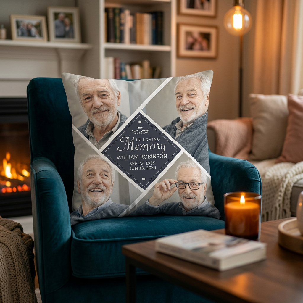 Personalized In Loving Memory Photo Pillow - Memorial Keepsake Gift for Family & Friends - Image 2