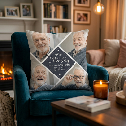 Personalized In Loving Memory Photo Pillow - Memorial Keepsake Gift for Family & Friends - Image 2
