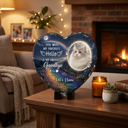 Personalized Pet Memorial Heart Slate Stone with Custom Photo – Cat Dog Loss Gift - Image 2 | VNMGSREPR1-6IN-EHIEU_AI_0435 VNMGSREPR1-8IN-EHIEU_AI_0435