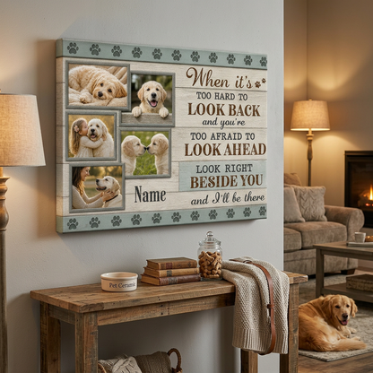 Personalized Pet Memorial Photo Collage Wall Canvas Dog Lover Loss Gift - Image 2