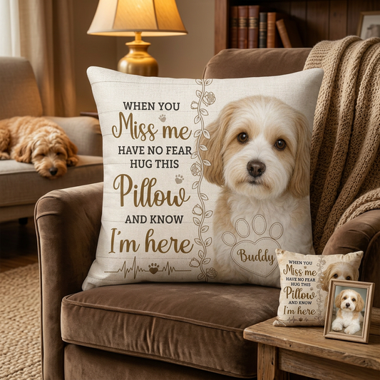 Personalized Pet Memorial Photo Pillow - Dog Loss Sympathy Gift for Pet Owners & Dog Lovers - Image 2