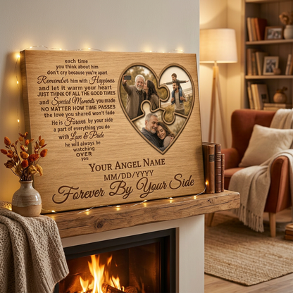 Personalized Memorial Canvas – Sympathy Gift for Loss of Father With Photos - Image 2