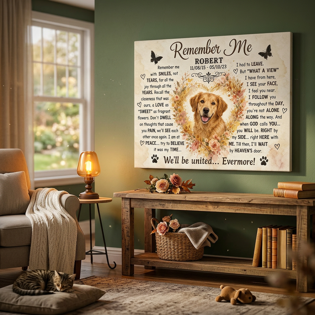 Personalized Dog Memorial Canvas Wall Art - Custom Pet Photo Print with Name & Dates - Image 2 | WCV-12X8-EHIEU_AI_0039 WCV-14X11-EHIEU_AI_0039 WCV-18X12-EHIEU_AI_0039 WCV-20X16-EHIEU_AI_0039 WCV-24X16-EHIEU_AI_0039 WCV-24X20-EHIEU_AI_0039 WCV-30X20-EHIEU_AI_0039 WCV-30X24-EHIEU_AI_0039 WCV-36X24-EHIEU_AI_0039 WCV-40X30-EHIEU_AI_0039