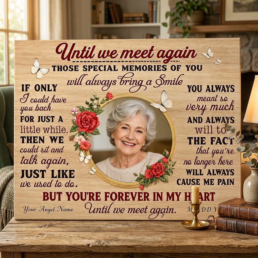 Personalized Photo Memorial Wall Canvas for Loss of Mom Grandma Sympathy Remembrance Gift - Image 2