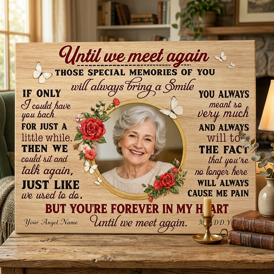 Personalized Photo Memorial Wall Canvas for Loss of Mom Grandma Sympathy Remembrance Gift - Image 2