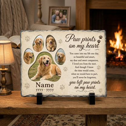 Personalized Dog Photo Memorial Garden Stone – Pet Loss Remembrance Slate - Image 2 | VNMGSREPR1-6IN-EHIEU_AI_0443 VNMGSREPR1-8IN-EHIEU_AI_0443