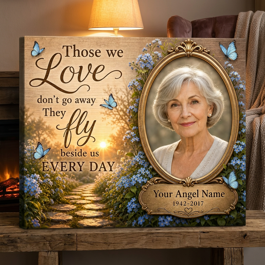 Personalized Memorial Wall Canvas Custom Photo Remembrance Gift for Loss of Loved One - Image 2