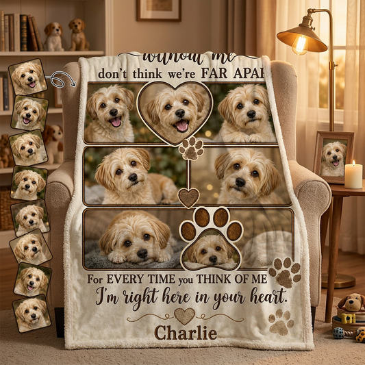 Personalized Pet Memorial Photo Fleece Blanket - When Tomorrow Starts Without Me Dog Loss Gift - Image 2