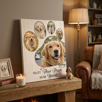 Personalized Dog Memorial Wall Canvas Pet Photo Collage Gone But Never Forgotten Gift - Image 2