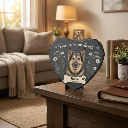 Personalized Pet Memorial Slate Stone with Photo, Custom Dog Loss Gift - Image 2 | VNMGSREPR1-6IN-EHIEU_AI_0468 VNMGSREPR1-8IN-EHIEU_AI_0468
