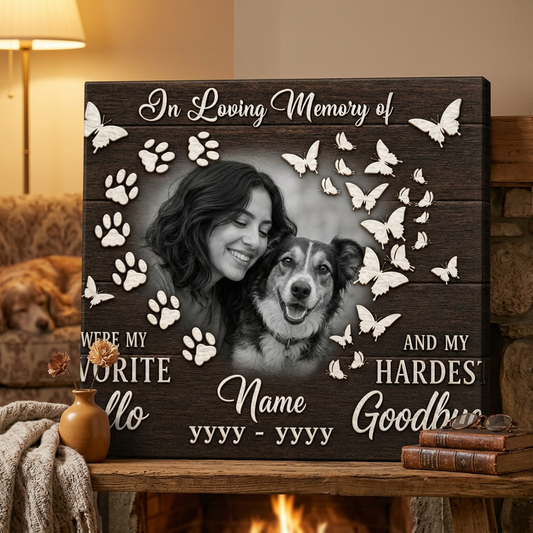 Personalized Dog Memorial Wall Canvas, Custom Pet Photo Sympathy Gift for Dog Loss - Image 2